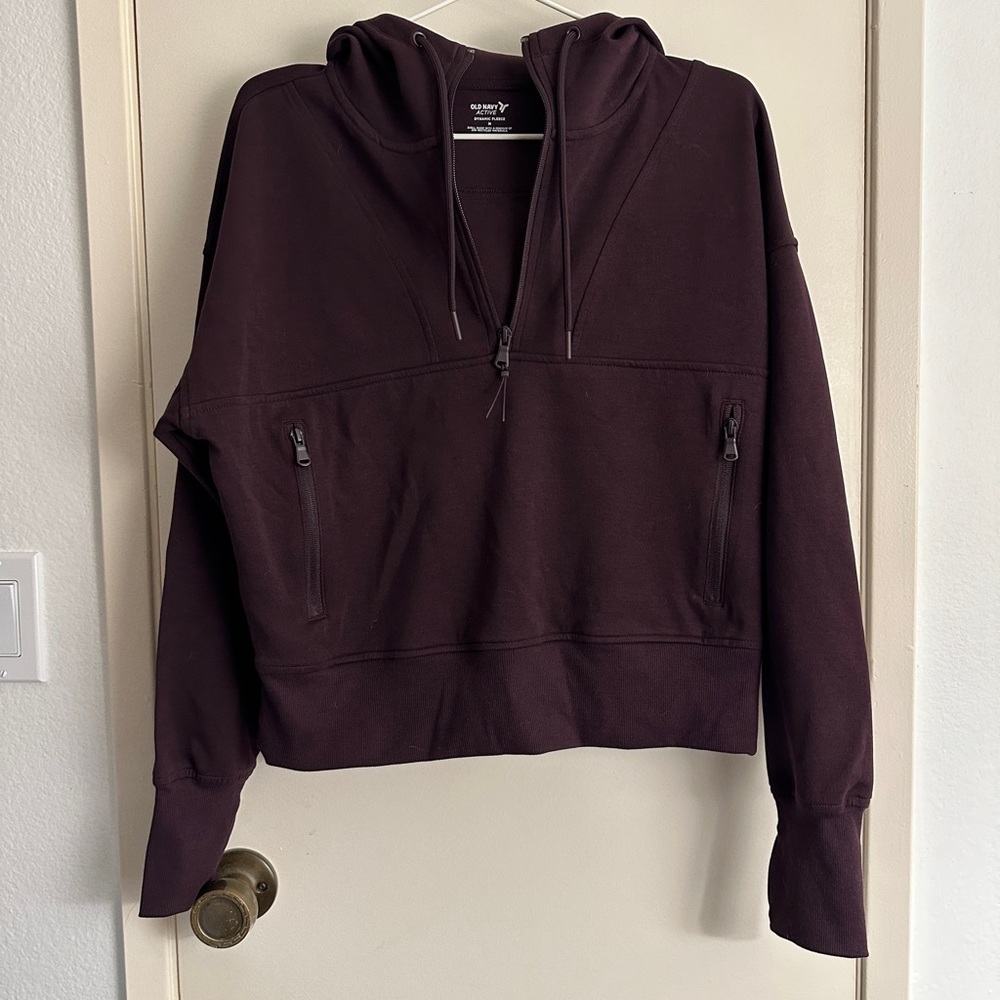 OLD NAVY NWT Dynamic Fleece Burgundy Half Zip Sweater